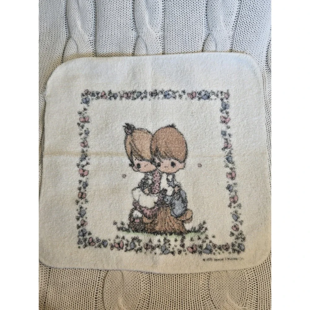 Vintage Precious Moments Terry Cloth Washcloth Bath‎ Towel USA Leshner Mills 12